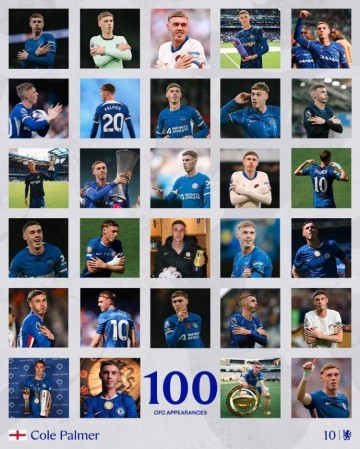 4700万欧购入已45球28助攻!切尔西官推纪念帕尔默百场里程碑